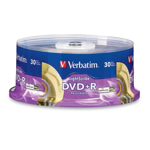 Verbatim DVD+R 4.7GB 16x LightScribe 30pk Spindle