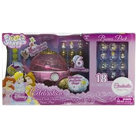  Squinkies Celebration Princess Coach Dispenser Bonus Pack - Includes Cinderella Bubble Pack - 18 Squinkies