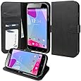 BLU Studio 6.0 HD D650a Case, Abacus24-7 BLU Studio 6.0 HD Wallet Case with Flip Cover, Stand and Pockets for ID, Credit Cards - Black BLU Studio 6.0 HD D650a Flip Case