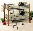 Country Pine & Matte Black Twin/Twin Bunk Bed By Powell Furniture