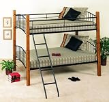 Country Pine & Matte Black Twin/Twin Bunk Bed By Powell Furniture
