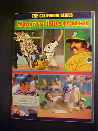 Rollie Fingers Oakland Athletics, Bill Buckner, Steve Garvey & Steve Yeager Los Angeles Dodgers Autographed October 21, 1974 Sports Illustrated Magazine