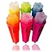 Ice Pop Molds - POPEEZ STAR SHAPE - Set of 6 Popsicle molds, Fun Colors Ice Pop Maker / Ice Cream Molds, Gift Box