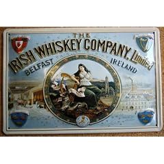 Blechschild Irish Whiskey Company Belfast Schild Werbung