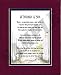 "A Mother & Son" Touching 8x10 Poem, Double-matted in Burgundy Over Dark Green And Enhanced With Watercolor Graphics.
