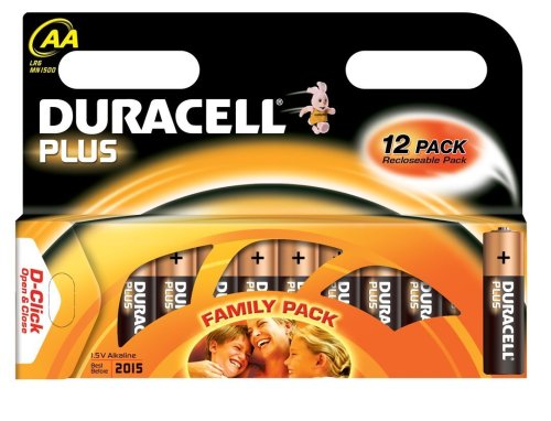 Duracell Plus Alkaline AA Batteries Pack of 12&nbsp; MN1500
