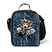 FOR U DESIGNS Cute Cat Print Back to School Supplies Thermal Lunch Box for Girls