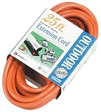 Coleman Cable 02507  25' 12/3 SJTW Orange Extension Cord