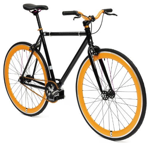 Create Fixed Wheel Bike - Black and Gold, 59 Inch