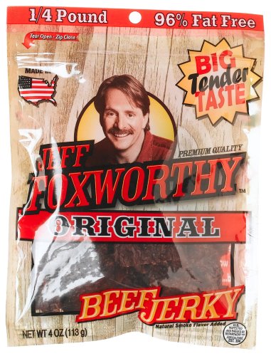 Jeff Foxworthy Original Beef Jerky, 4-Ounce Packages (Pack of 6) by Dried Beef