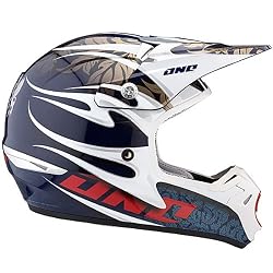 One Industries Flames Kombat MotoX Motorcycle Helmet