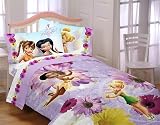 Tinkerbell Fairies Twin Bedding Set Comforter and Sheets Bed in a Bag