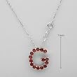 Necklace With 2.10ctw Genuine Garnets Beautifully Crafted in 925 Sterling silver Length 16in
