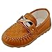 DADAWEN Boy's Girl's Classic Slip-on Loafers Oxford Flat Shoes Yellow US Size 11.5 M Little Kid
