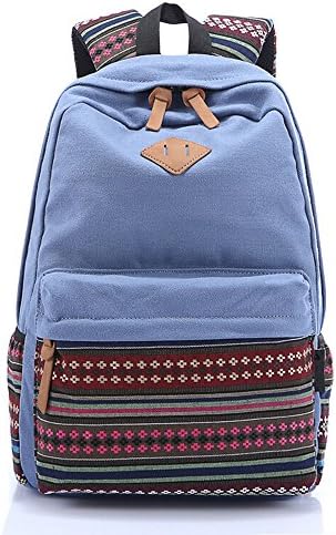 COMEHERE Fashionable Canvas Backpack School College Laptop Bag for Teens Girls Boys Students