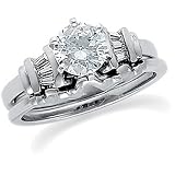 Platinum Diamond Wedding Set Semimount - 0.16 Ct. - CENTER STONE NOT INCLUDED