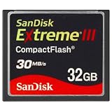 SanDisk 32GB Extreme III Compact Flash Card (Retail Package, SDCFX3-032G-A31)