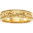 14K Yellow Gold Thorns Man's Wedding Band