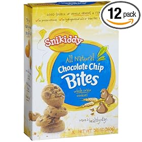 Snikiddy Snacks Chocolate Chip Bites, 5-Ounce Boxes (Pack of 12)