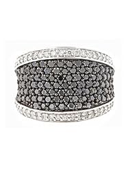Black Diamond and Diamond Fashion Band 2ctw