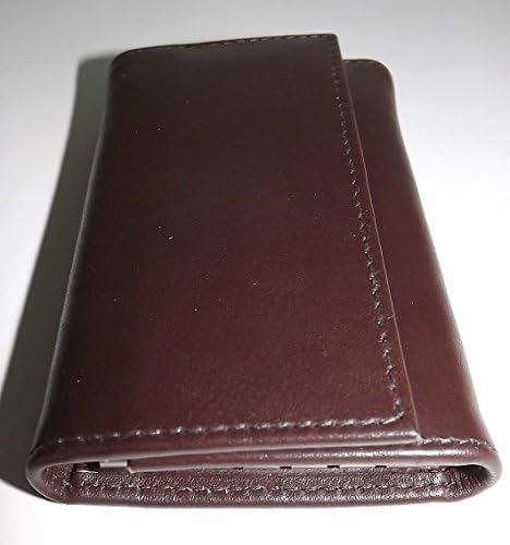 Giudi Italia Men's Tuscan Leather Trifold Credit Card Wallet Maroon