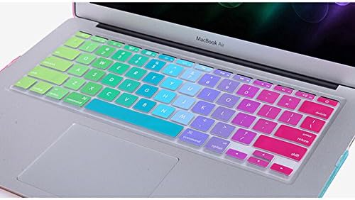 Zky - Unique Ultra Thin Soft Durable Keyboard Cover Silicone Skin Protector for Apple Macbook Air 13" (Rainbow (Air))