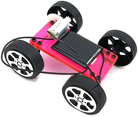 Miraclears DIY Mini Assembly Solar Powered Robot Car Tank Chassis RC Toy Children Assembly Toys Model - Red