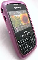 FLASH SUPERSTORE BLACKBERRY 8520 CURVE DOTS PATTERN SILICON GEL SKIN COVER/CASE PINK