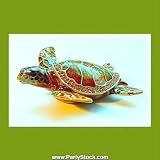 Wild Sea Turtle Box Swarovski Crystals Hawaiian Green Loggerhead Flatback Hawksbill Box FREE SHIP!