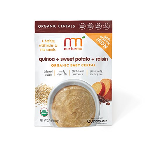 NurturMe Organic Infant Cereal, Quinoa, Raisin and Sweet Potato, 3.7 Ounce