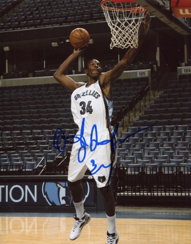 Hasheem Thabeet Autographed/Hand Signed Memphis Grizzlies Basketball 8x10 Photo