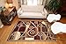 Generations Brand New Contemporary Modern Square and Circles Area Rug, 2' x 7', Brown/Beige