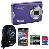 Vivitar Vivicam VX029 10.1MP 2.7IN. LCD Grape Purple HD Digital Camera Plus 4GB Accessory Kit