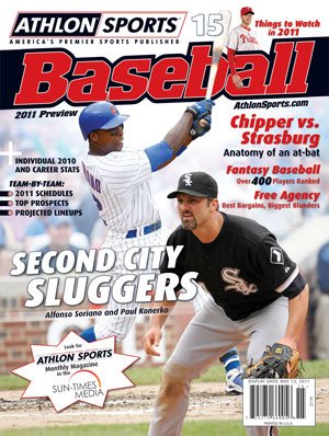 Alfonso Soriano unsigned Athlon Sports 2011 MLB Baseball Preview Magazine- Chicago Cubs Cover