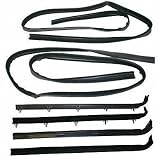 80-86 FORD F-SERIES PICKUP f150 f250 f350 f450 f550 FRONT DOOR WEATHERSTRIP SET TRUCK, Deluxe Beltline Kit, 6pcs.(2 Inners, 2 Outers, Complete Run Channels), Also Fits Rear Door, Do-it- yourself kit (