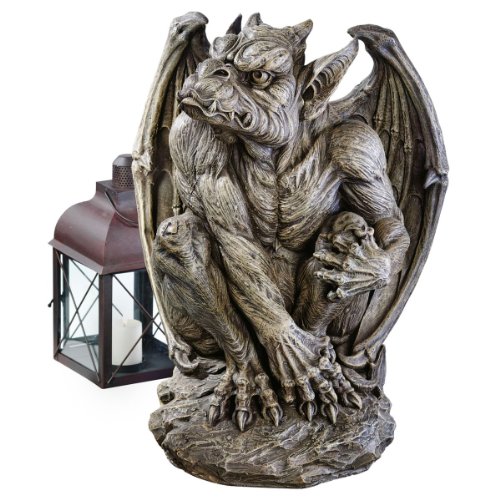 Silas the Sentry Gargoyle Sculpture in Gothic Stone
