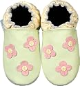 Robeez Infant/Toddler Flower Patch Slip-On,Light Green,12-18 Months (US Toddler 4.5-5 M)