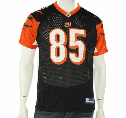 Reebok NFL Equipment Cincinnati Bengals #85 Chad Johnson Black Youth Replica Football Jersey