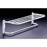 Taymor 18 inch Upgrade Hotel Towel Shelf with Bar, Exposed Screw Mount, Polished Chrome Finish