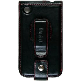 Kroo Manhattan Leather Case for iPhone 3G, 3G S (Black)