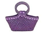 Beaded Wedding Handmade Evening Handbag/bag/purple Color