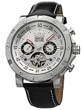 Perigaum 1972 Multi Function P-1113-AS-S-SLE Automatic Watch for Him Open Balance Spring
