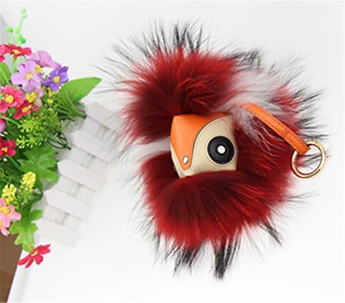 Sunnying Raccoon Fur Little Monster Fur Pendant for Womens Bag or Car Pendant (Red)