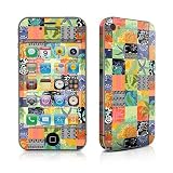 Tropical Patchwork Design Protective Skin Decal Sticker for Apple iPhone 4 / 4S 16GB 32GB 64GB