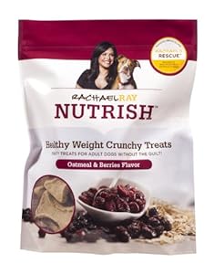 Rachael Ray Nutrish Healthy Weight Treats, Oatmeal & Berries Crunchies Recipe, 10-Ounce Pouch (Pack of 5) Rachael Ray Nutrish Healthy Weight Treats, Oatmeal & Berries Crunchies Recipe, 10-Ounce Pouch (Pack of 5)
