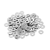 uxcell　フラットワッシャー　100個入り　M3 x 8mm x 0.8mm　304ステンレス鋼　ねじボルト用