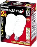 パナソニック パルックボールスパイラル ボール電球100型タイプA25形 2個入 電球色 EFA25EL222T