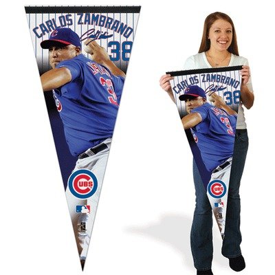 Chicago Cubs Carlos Zambrano 17X40 Premium Player Pennant