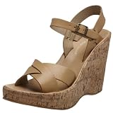 KORK EASE Womens Bette Buff on Cork Wedge Sandal