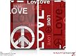 Zune 80/120GB Skin Kit - Love and Peace Red plus Free Screen Protector by WraptorSkinz